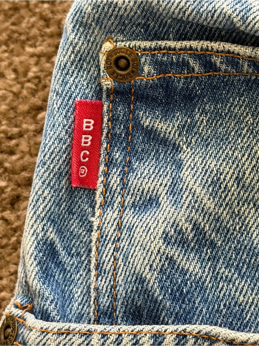 90s Bugle Boy Men's Light Wash Blue Relaxed Jeans